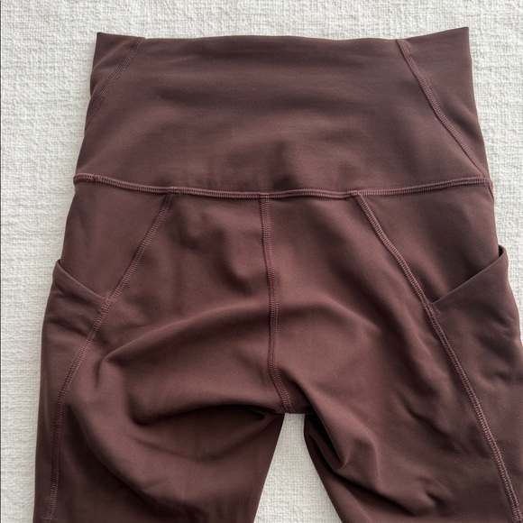 lululemon athletica Pants - Lululemon Athletica Brown Leggings wunder train with pockets, 25 inch